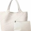 Hobo Handbags | Dyalsa Woven Bag For Women, Vegan Leather Tote Bag Summer Beach Handbag Purse Retro Handmade Travel Shoulder Bag Set