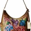 Hobo Handbags | Anuschka Anuschka Women'S Genuine Leather Handbag | Classic Hobo With Side Pocket