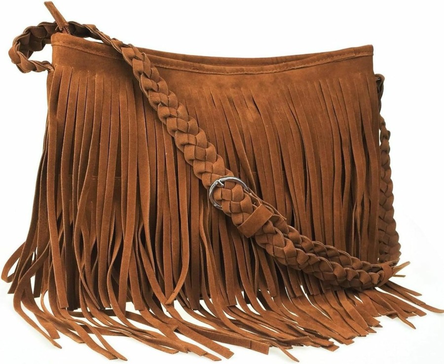 Hobo Handbags | Ayliss Ayliss Hippie Suede Fringe Tassel Messenger Bag Women Hobo Shoulder Bags Crossbody Handbag