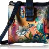 Hobo Handbags | Anna by Anuschka Anna By Anuschka Genuine Leather Travel Organizer, Triple Compartment - Hand-Painted Original Artwork