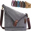 Hobo Handbags | AmHoo Amhoo Canvas Crossbody Bag For Women Genuine Leather Messenger Purse Handbags Shoulder Bag Hobo Totes