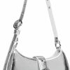 Hobo Handbags | Ophlid Ophlid Silver Crossbody Purse Y2K Metallic Shoulder Bags For Women Leather Punk Saddle Hobo Purses