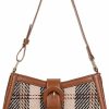 Hobo Handbags | RTGGSEL Rtggsel Women'S Contrast Color Plaid Striped Saddle Crossbody Shoulder Underarm Satchel Handbag Tote Clutch Purse Hobo Bag