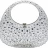 Hobo Handbags | DJBM Djbm Clear Acrylic Clutch Purse Top Handle Moon Hobo Bag Sparkle Rhinestone Acrylic Evening Handbag For Wedding Party Prom