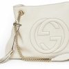 Hobo Handbags | Gucci Gucci Soho Ivoire Ivory Gold Double Chain Soft Hobo Leather Shoulder Bag Italy Authentic New