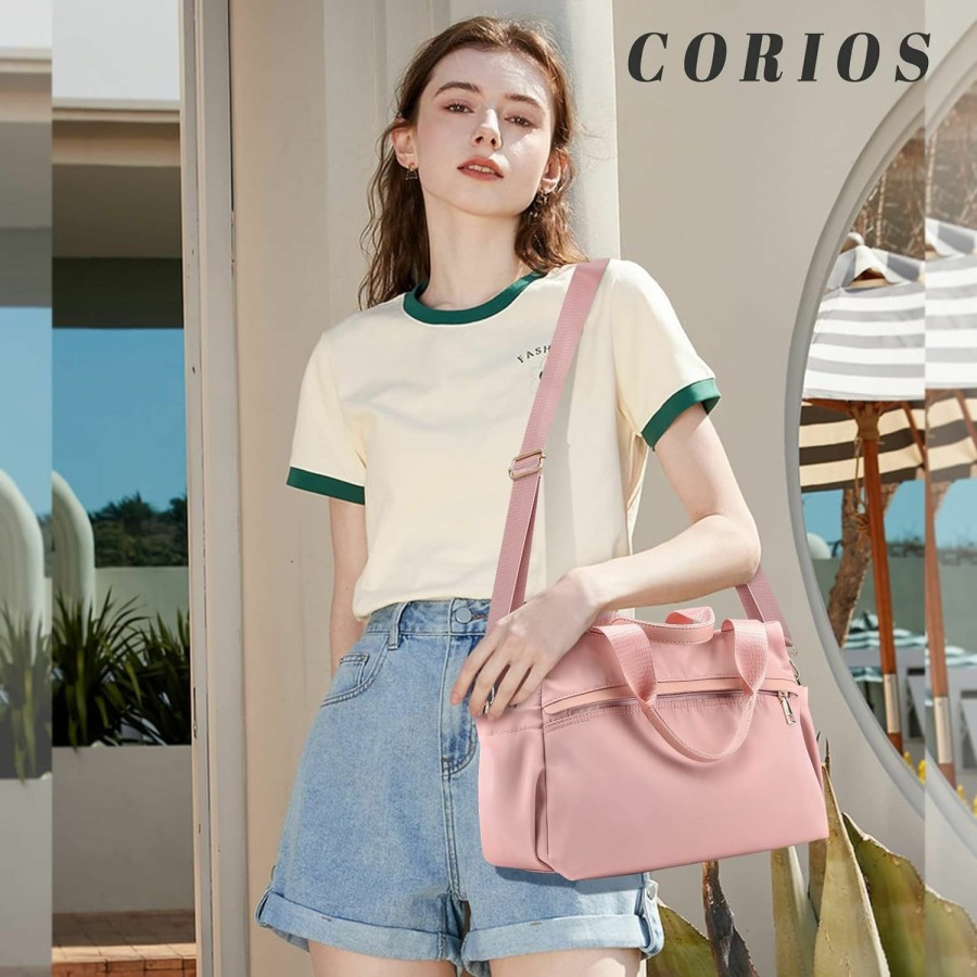 Hobo Handbags | CORIOS Corios Women Shoulder Bag Crossbody Bag Nylon Handbag Casual Messenger Bag Waterproof Top Handle Bag