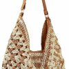 Hobo Handbags | ZOENYCOXN Women'S Summer Straw Handbags Beach Vacation Large Capacity Hobo Bag Natual Straw Woven Shoulder Bags 2024