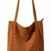 Hobo Handbags | KALIDI Kalidi Women Corduroy Tote Bag Large Shoulder Tote Bag With Zipper Pocket Casual Hobo Handbag Big Capacity Shopping Work Bag