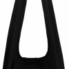 Hobo Handbags | Mr.Flower Hippie Rare Asian East Hippie Bag Hobo Cotton Sling Cross-Body Handmade Bohemian Black Size Medium