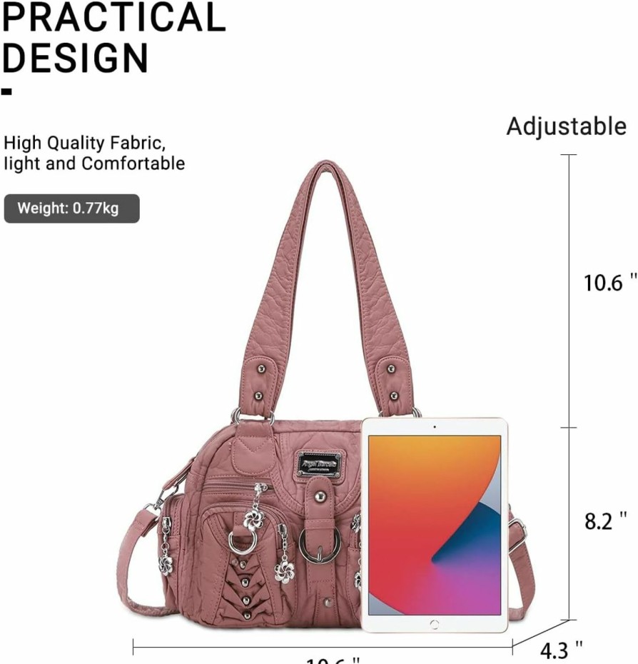 Hobo Handbags | Angel Kiss Angel Kiss Small Purse Handbag For Women Crossbody And Shoulder Bags Multipocket Soft Hobo Purses Adjustable Strap