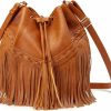 Hobo Handbags | Gladdon Leather Bucket Bags For Women Crossbody Fringe Purses With Drawstring Ladies Tassel Hobo And Shoulder Handbags