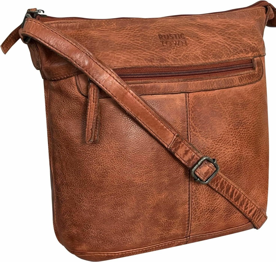 Hobo Handbags | RUSTIC TOWN Leather Sling Bag For Women - Washed Leather Crossbody Bag Vintage Travel Shoulder Purse Handbag For Girls