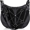 Hobo Handbags | Restyle Clothing Pentagram Hobo Bag - Black, Harness Purse, Occult, Black Fashion