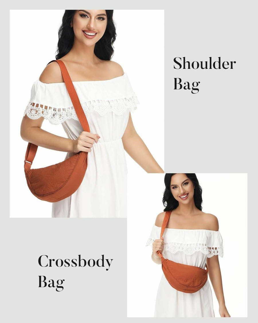 Hobo Handbags | ZUEMET Zuemet Crescent Bag Crossbody Shoulder Bag With Adjustable Strap For Women Men School Sport Travel