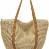 Hobo Handbags | Tellrain Straw Bags For Women Summer Beach Woven Tote Hobo Handbag Casual Straw Shoulder Bags For Travel Vocation