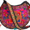 Hobo Handbags | Tribe Azure Fair Trade Floral Colorful Shoulder Bag Crossbody Hobo Satchel Hippie Boho Fashion Women Functional Stylish Everyday