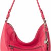 Hobo Handbags | The Sak The Sak Sequoia Large Hobo Bag - Premium Leather Women'S Handbag For Everyday & Travel - Designer Purse With Shoulder Bag Strap, Zipper Closure And Pockets - Magenta