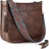 Hobo Handbags | HKCLUF Hkcluf Tassel Crossbody Bags Purse For Women Trendy Vegan Leather Hobo Handbag Women With 2Pcs Adjustable Guitar Strap