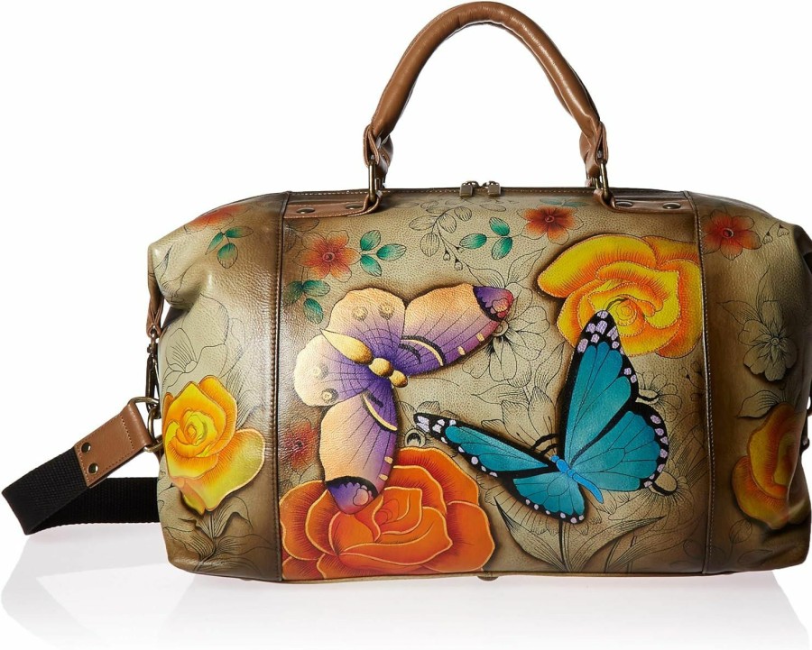 Hobo Handbags | Anna by Anuschka Anna By Anuschka Women'S Medium Shoulder Hobo Handpainted Leather Large Travel Tote-Serengeti Sunset