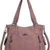 Hobo Handbags | Angel Kiss Handbags For Womens Top-Handle Hobo Purse Roomy Casual Shoulder Bags Pu Tote Satchel Purse For Womens