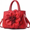 Hobo Handbags | GJGJTER Gjgjter Tote Top-Handle Handbags For Women 3D Floral Purse Pu Leather Hobo Crossbody Shoulder Bag Satchel