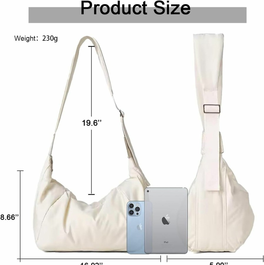 Hobo Handbags | Sunwel Fashion Sunwel Fashion Large Crescent Bag Puffer Nylon Crossbody Bag Puffy Hobo Bag For Women