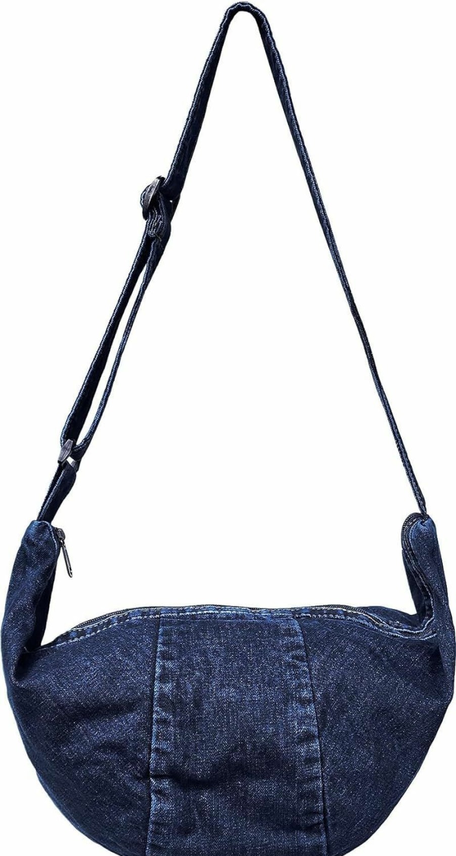 Hobo Handbags | Bijoux de Ja Bijoux De Ja Blue Denim Jeans Canvas Roomy Casual Wonton Shape Hobo Crossbody Shoulder Bag Sac Pouch Purse Handbag For Women