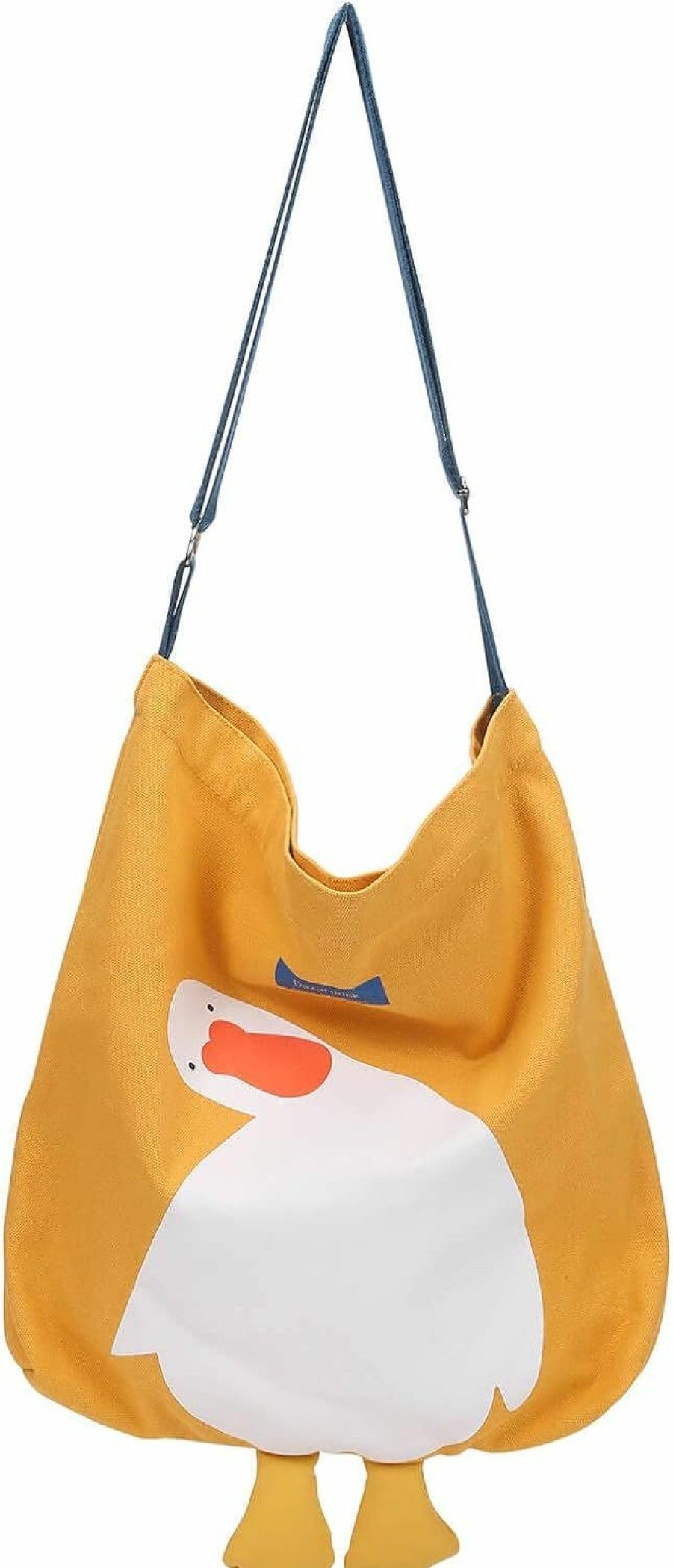 Hobo Handbags | Phaoullzon Phaoullzon Cute Canvas Tote Bag Funny Duck Cat Bags Hobo Large Kawaii Shoulder Crossbody Bag