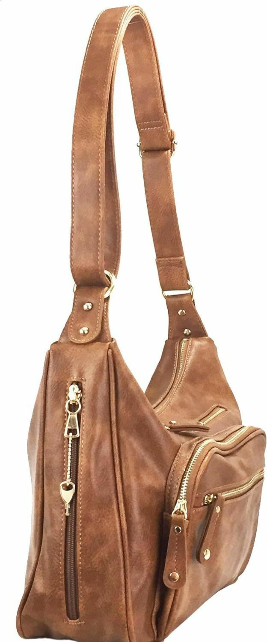 Hobo Handbags | Zzfab Zzfab Fashion Locking Concealed Carry Big Hobo Bag Ccw Cross Body Bag With Credit Card Slots