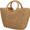 Hobo Handbags | jessie Women Summer Beach Bag, Straw Handbag Top Handle Big Capacity Travel Tote Purse Hand Woven Straw Large Hobo Bag