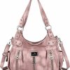 Hobo Handbags | Angel Kiss Angelkiss Large Purses And Handbags For Women Washed Faux Leather Crossbody Hobo Satchel Shoulder Handbag Tote Purse