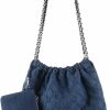 Hobo Handbags | DSGUTWO Dsgutwo Denim Tote Bag For Women, Chain Shoulder Bag Hobo Handbags, Large Quilted Top Handle Satchel Purse With Wallet