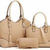 Hobo Handbags | AFPFA Women Fashion Shoulder Handbags Wallet Tote Bag Top Handle Satchel Hobo With Zipper Closure Set 3 Pcs