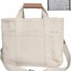 Hobo Handbags | GIOIPC Canvas Tote Bag With Multi Pockets Work Hobo Bag Crossbody Handbag Casual Shoulder Bag Everything For Women With Compartments