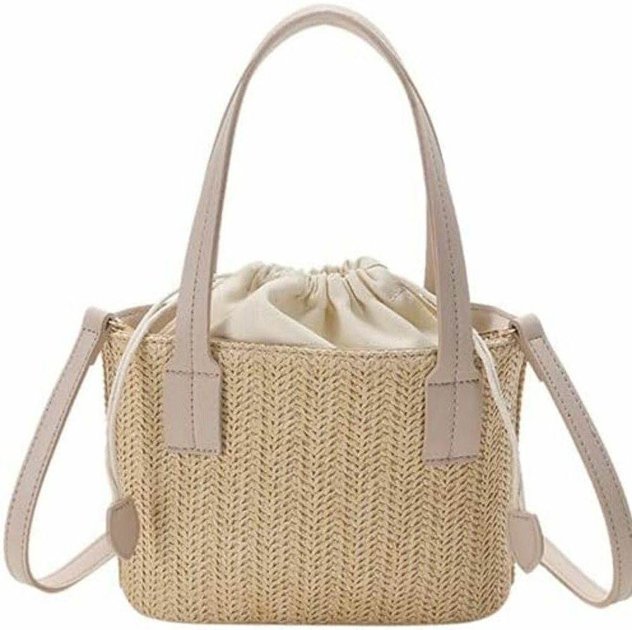 Hobo Handbags | Ulisty Ulisty Women Small Straw Bag Mini Woven Bucket Bag Summer Beach Bag Fashion Crossbody Bag Top Handle Bag Shoulder Bag Handbag