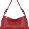 Hobo Handbags | Kattee Kattee Soft Leather Hobo Bags For Women Genuine Top Handle Handbags Vintage Shoulder Purses