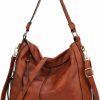 Hobo Handbags | VX VONXURY Hobo Bags For Women,Vonxury Faux Leather Tote Purse Ladies Handbag Large Shoulder Bags With Side Pockets For Work Travel