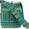 Hobo Handbags | Tribe Azure Fair Trade Tribe Azure Blue Aztec Canvas Large Hobo Cross Body Shoulder Sling Slouch Casual Shopping Market Bag