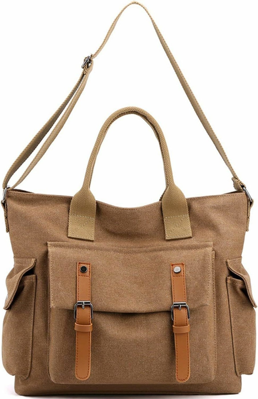 Hobo Handbags | Barsine Canvas Messenger Bag Vintage Crossbody Shoulder Hobo Bag With Pockets Uni Medium Size Tote Purse