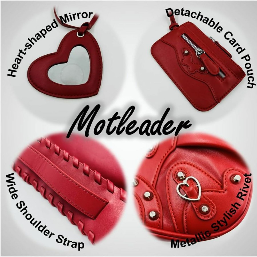 Hobo Handbags | Motleader Motleader Shoulder Bag For Women, Leather Hobo Bag, Punk Style Y2K Crossbody Purse With Rivet