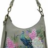 Hobo Handbags | Anuschka Anuschka Hand Painted Women'S Genuine Leather Convertible Slim Hobo With Crossbody Strap - Top Zip Entry, Multiple Pockets