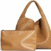 Hobo Handbags | RISEWRD Woven Tote Bag For Women, Vegan Leather Hobo Purse Handbag Retro Summer Beach Travel Handmade Shoulder Bag With Clutch Pouch