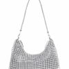 Hobo Handbags | Verdusa Verdusa Women'S Shiny Rhinestone Evening Handbag Shoulder Hobo Bag Glitter Clutch Purse