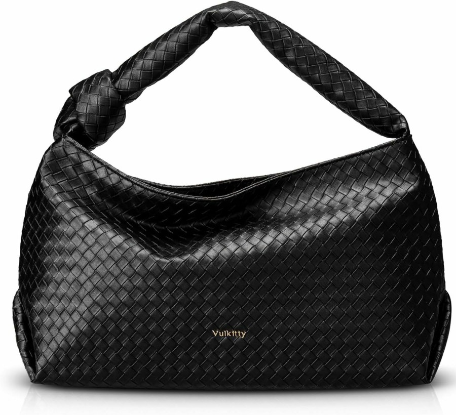 Hobo Handbags | Vulkitty Vulkitty Hobo Bags For Women, Woven Leather Shoulder Purse Fashion Designer Ladies Top-Handle Handbag