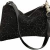 Hobo Handbags | SweatyRocks Sweatyrocks Women'S Pearl Top Handle Shoulder Handbag Studded Rivet Small Hobo Bag Punk Crossbody Bag With Chain Strap